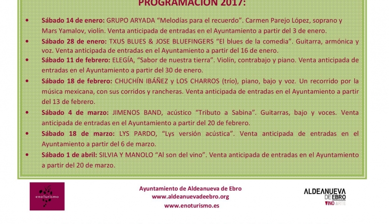 TARDES DE MÚSICA Y VINO EN EL MUSEO 2017