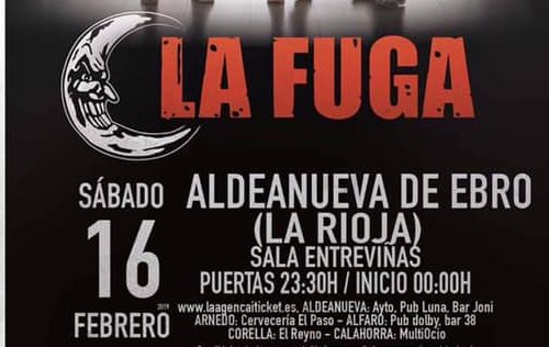 LA FUGA EN LA SALA ENTREVIÑAS EL SÁBADO 16 DE FEBRERO